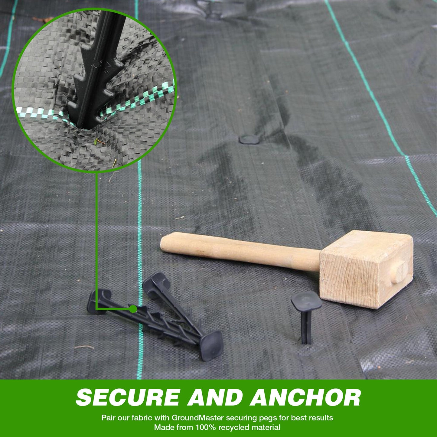Ground Cover Membrane Heavy Duty Weed Control Fabric 2m Wide