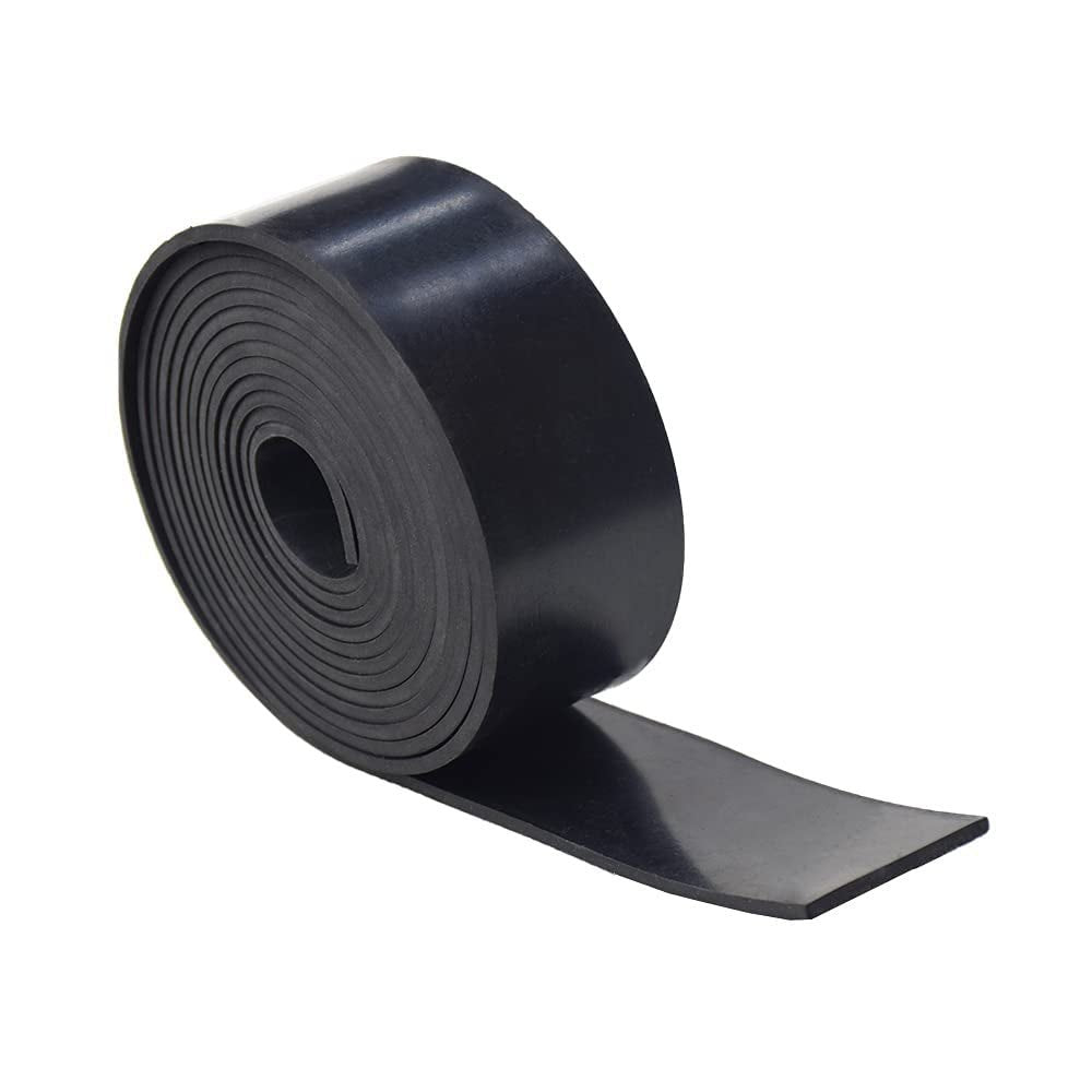 Solid Rubber Strip Black High Grade Strips 5m Long 1mm to 5mm