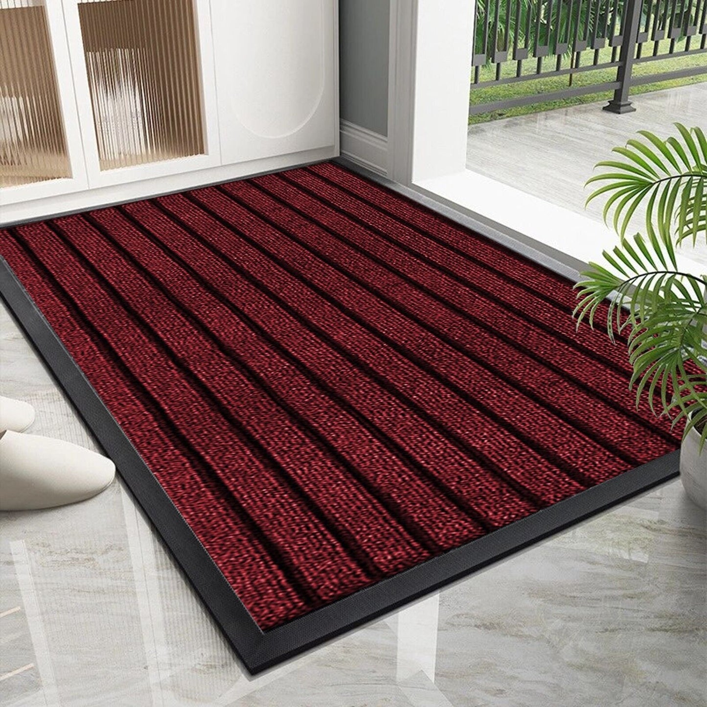 Heavy Duty Door Mat Non Slip Washable Rug Mat Indoor Outdoor Entrance Mat