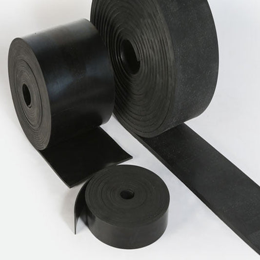 Solid Rubber Strip Black High Grade Strips 5m Long 6mm to 12mm